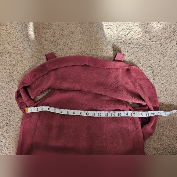 Aritzia Wilfred size medium rose colored midi dress ellipse cold shoulder - Picture 5 of 8